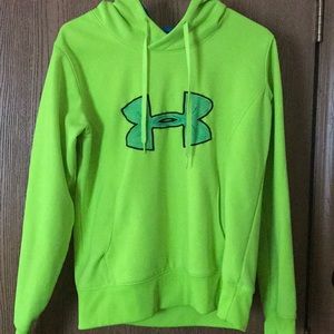 Neon yellow under armour hoodie